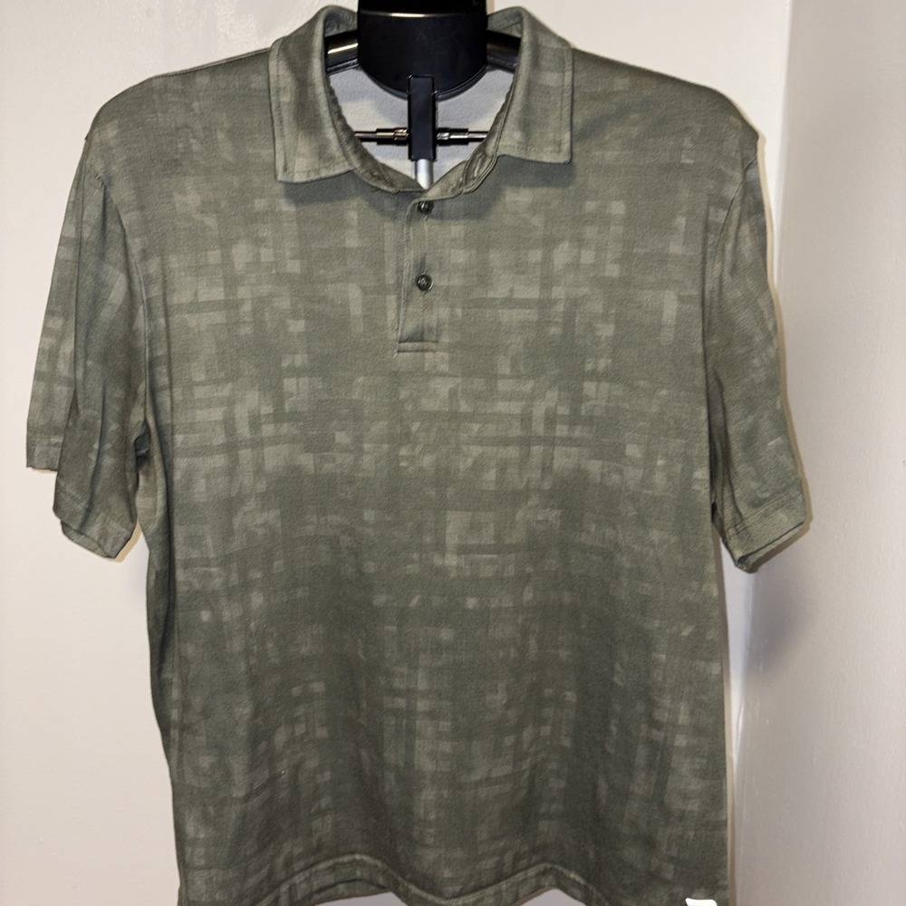 Zelos Men's Performance Short Sleeve Polo Shirt Green Size Large Preppy